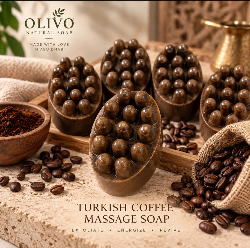 Coffee Massage Soap with Natural Loofah